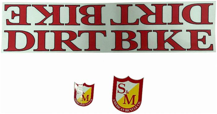 S&M Dirt Bike Frame Sticker Pack